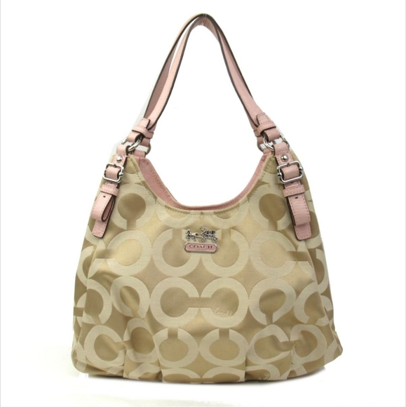 EUC Coach Madison Op Art Satin Maggie Shoulder Bag 🎒 - Picture 1 of 8